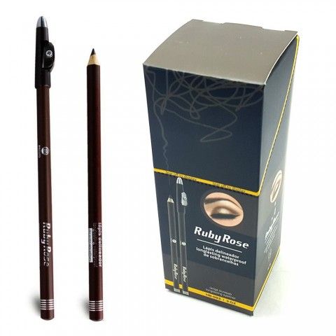 Lápis Delineador de Sobrancelhas com Apontador Ruby Rose HB-093 Cor 02
